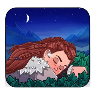 😴 Aloy Horizon Zero Dawn horizon zero dawn, aloy, video game, dormindo, noite telegram sticker
