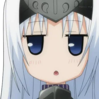 😐 Anime, Manga, Mono, Chibi, Personaje, Casco, Chica telegram sticker