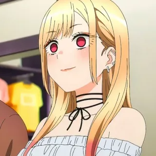 🤒 Marin Kitagawa My Dress-Up Darling Anime, Charakter, Frau, Mädchen, Blond, Cosplay telegram sticker