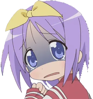 😱 Anime, Llorando, Triste, Chica, Lágrimas whatsapp sticker