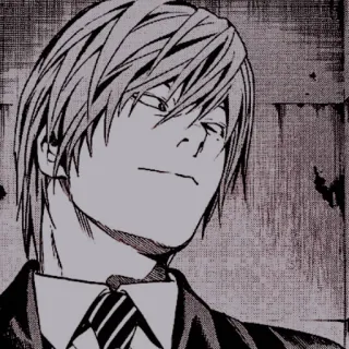 🕷 Light Yagami Death Note Anime, Manga, Death Note, Light Yagami, Personaggio, Disegno, Illustrazione telegram sticker