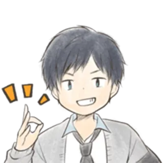 👌 Anime, Con trai, Nhân vật, Hoạt hình, Hình dán telegram sticker