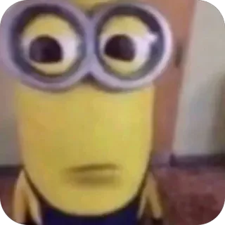 🫥 Minion minion, dessin animé, drôle, jaune, personnage telegram sticker