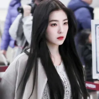 💘 Frau, brünett, lange Haare, Porträt, Person, koreanisch, Idol telegram sticker