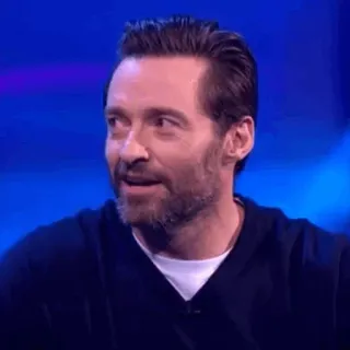 🎧 Hugh Jackman celebrity, actor, man, portrait, headshot whatsapp sticker
