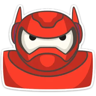 👿 Baymax Big Hero 6 Baymax, Les Nouveaux Héros, robot, dessin animé, Disney, film telegram sticker