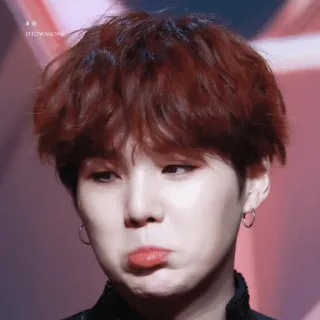 😔 Suga kpop, suga, cute, pout, idol telegram sticker