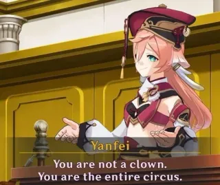 🤡 Yanfei You are not a clown.
You are the entire circus. Yanfei, Clown, Zirkus, Lustig, Meme whatsapp sticker