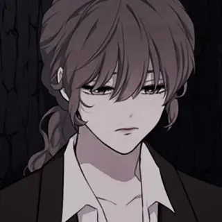 ☕️ anime, manga, character, male, suit, portrait whatsapp sticker