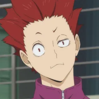 🍁 Tendō Satori Haikyuu!! อนิเมะ, ไฮคิว, เท็นโด ซาโตริ, มังงะ, ตัวละคร, ผมแหลม telegram sticker