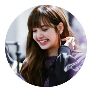 ❤️ Lisa kobieta, idolka, piosenkarka, K-pop, uśmiechnięta telegram sticker