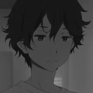 📎 Anime, Menino, Desenho animado, Triste, Mangá, Personagem telegram sticker