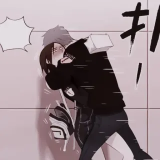 🐚 Anime, Abbraccio, Amici, Affetto, Amicizia, Scuola, Manga telegram sticker