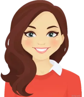 😍 Cartoon, Frau, Porträt, Avatar, Weiblich, Mädchen whatsapp sticker