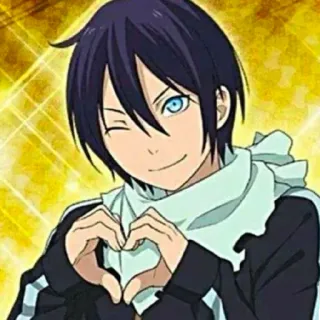 🎴 Yato Noragami Anime, Noragami, Yato, Dio, Manga, Cuore, Occhiolino whatsapp sticker