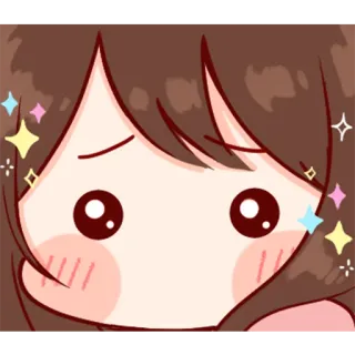 💞 lindo, anime, brillos, kawaii, dibujos animados whatsapp sticker