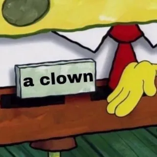 🧽 Spongebob Squarepants a clown spongebob, dessin animé, clown, drôle whatsapp sticker