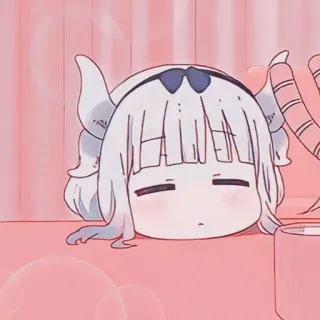 🍙 Kanna Kamui Miss Kobayashi's Dragon Maid Anime, Dễ thương, Kawaii, Kanna Kamui, Miss Kobayashi's Dragon Maid, Phim hoạt hình telegram sticker