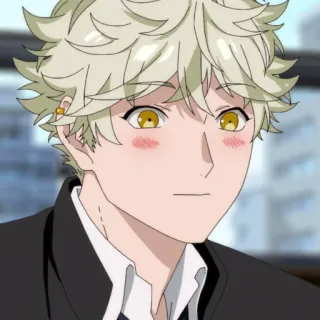 🔷 anime, boy, blush, character, male, illustration telegram sticker