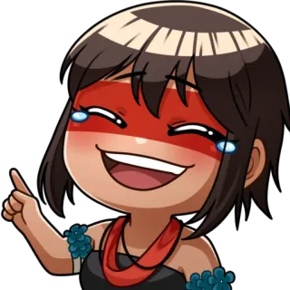 😂 Cartoon, Frau, Fröhlich, Lachen, Mädchen telegram sticker
