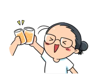🍺 干杯, 庆祝, 敬酒, 卡通, 饮料, 派对 telegram sticker
