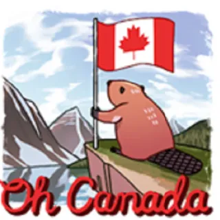 🇨🇦 Oh Canada Canada, castoro, bandiera, canadese, foglia d'acero telegram sticker