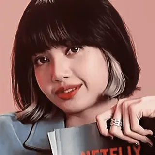 🥩 Lisa NETFLIX Frau, Porträt, Haare, Lächeln, Person, Mode, Promi telegram sticker