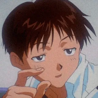 ♥️ Shinji Ikari Neon Genesis Evangelion Anime, Personaje, Shinji, Evangelion telegram sticker