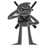 💪 Ninja, Dibujos animados, Artes marciales, Sigilo, Luchador whatsapp sticker