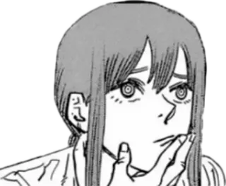 🤨 Makima Chainsaw Man Manga, Anime, Mädchen, Chainsaw Man, Makima, Ausdruck whatsapp sticker