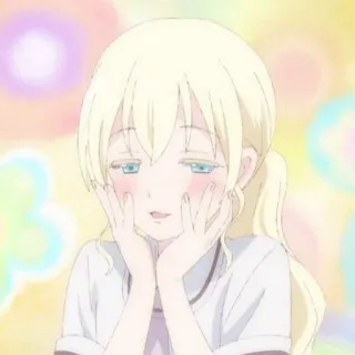 🎲 Anime, Cartoon, Meisje, Blond, Schattig telegram sticker