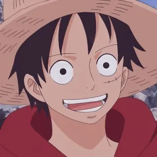 😀 Monkey D. Luffy One Piece Anime, Manga, One Piece, Luffy, Monkey D. Luffy, Chapeau de paille telegram sticker