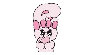 🌟 schattig, kawaii, konijn, cartoon, roze, hart, sticker telegram sticker