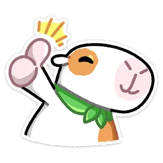 🔪 tier, meerschweinchen, süß, daumen hoch, positiv, kawaii whatsapp sticker