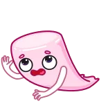 😨 卡通, 粉色, 可爱, 角色 telegram sticker