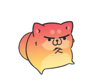🐶 Hund, Tier, süß, Cartoon, Aufkleber, Haustier, wütend telegram sticker