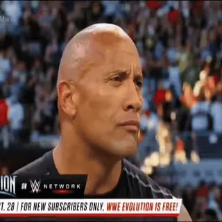 🗿 Dwayne "The Rock" Johnson WWE TONW
NETWORK
"T. 28 FOR NEW SUBSCRIBERS ONLY, WWE EVOLUTION IS FREE! Dwayne Johnson, The Rock, WWE, Wrestling, Unterhaltung, Schauspieler whatsapp sticker