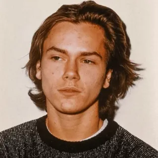 ⚡ River Phoenix актер, портрет, знаменитость, Ривер Феникс telegram sticker