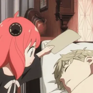 ❤️ Anya Forger Spy x Family Anime, Spy x Family, Anya Forger, Postać, Kreskówka telegram sticker