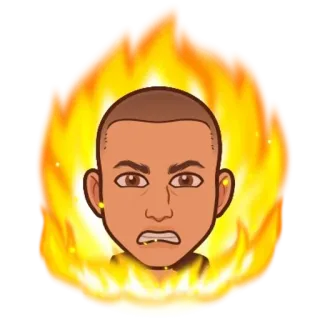 🌟 marah, api, emoji, avatar, kesal, frustrasi telegram sticker