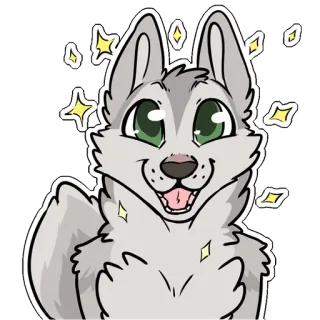 😁 hond, glitter, dier, schattig, harig telegram sticker
