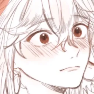 😯 Anime, Manga, Croquis, Portrait, Personnage, Illustration telegram sticker