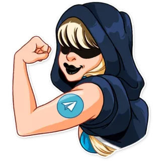 Resistance Girl telegram stickers