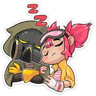 😴 Dessin animé, Dormir, Détendu, Mignon, Personnage, Autocollant telegram sticker