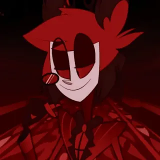 🧨 Alastor Hazbin Hotel Cartone animato, Cervo, Demone, Hotel, Radio, Sorriso telegram sticker