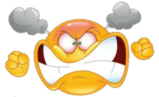 😡 emoji, marah, kesal, gila telegram sticker