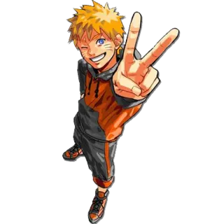 ✌ Naruto アニメ, マンガ, ナルト, キャラクター, ピースサイン telegram sticker