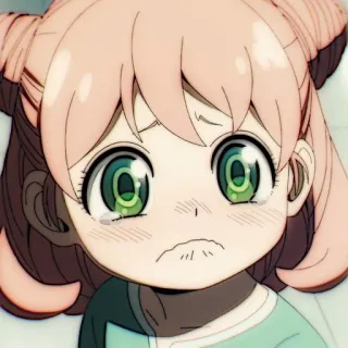 🎟 Anya Forger Spy x Family Anime, Dessin animé, Triste, Pleurs, Anya Forger, Spy x Family, Enfant whatsapp sticker