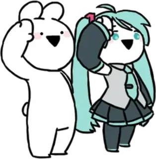 😸 Hatsune Miku Anime, Kawaii, Hatsune Miku, Chibi, Cartone animato telegram sticker