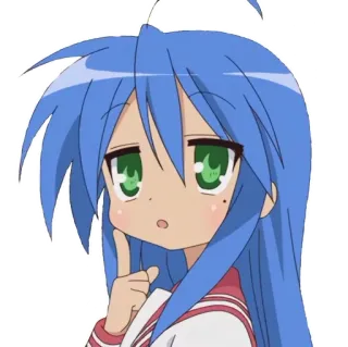 🤔 Konata Izumi Lucky Star Anime, Chica, Manga, Lindo telegram sticker